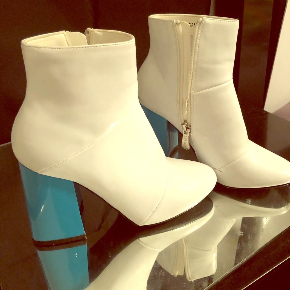 Ankle white boots